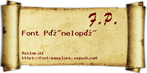 Font Pénelopé névjegykártya